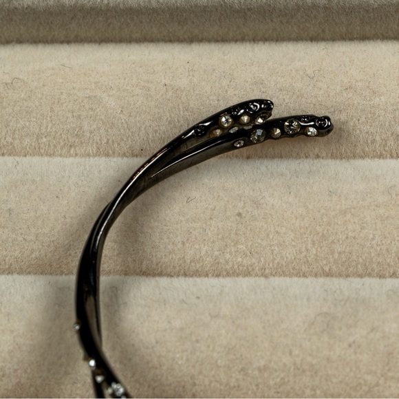 Alexis Bittar Half Hoop Crystal Encrusted Earrings - Picture 3 of 5